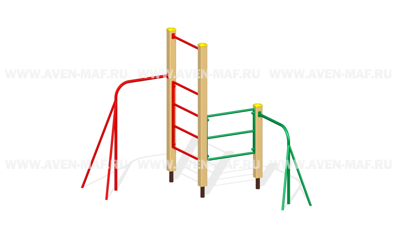 Шведская стенка с турниками ТМ-16/1д