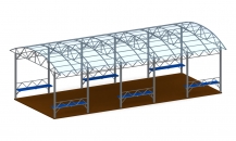 Терраса с крышей ПТ-02